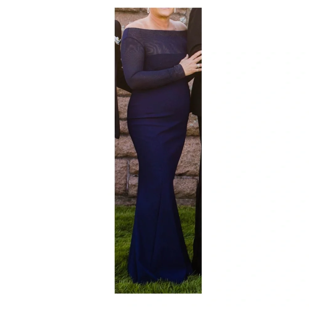 Chiara Boni Petite Robe Navy Gown size 10 (46) - Picture 1 of 3